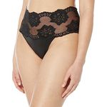 Wacoal Women's Light and Lacy Hi Cut Panty Briefs, Black, L