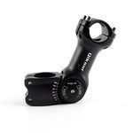 Bike Stem 25.4 110mm 0-60 Degree Adjustable MTB Riser Stem Short Handlebar Stem Mountain Bike Stem for Bicycle, MTB, Road Bike, Cycling, BMX (Handlebar ø25.4mm)