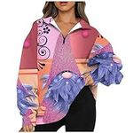 Yihaojia Womens Juniors Casual 1/4 Zipper Floral Printed Pullover Sweatshirts Tops Hoodies with Pockets Amazon Canada Online Shopping,Amazon Fashion Women