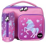 Fringoo - Large Capacity Kids Square Lunch Bag | Small Cool Bag Kids Lunchbox | Perfect As School Lunch Bag for Girls - Unicorn Ombre