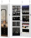 DUMOS 6 LEDs Mirror Jewelry Cabinet