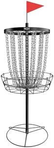 Disc Golf Basket,Heavy Duty 24 Chain Portable Target, Black