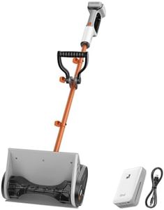 Litheli Cordless Electric Snow Shovel, 20V 12-Inch Snow Thrower with Adjustable Auxiliary Handle, Battery Powered Snow Blower, 4.0Ah Battery Included ﻿