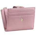 FALAN MULE Small Wallets for Women RFID Blocking Slim Bifold Leather Womens Wallet with Zipper Coin Purse