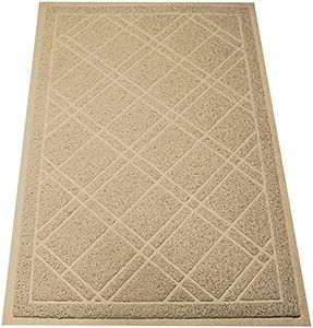 SlipToGrip Universal Doormat | Khaki, XL Size 42” x 35” | Anti-Slip Durable & Washable | Outdoor & Indoor Welcome Mat for Entrance, Front Door, Garage, Porch, Patio | Low Profile, Dirt & Dust Absorber