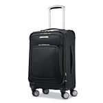 Samsonite Solyte DLX Softside Expandable Luggage with Spinner Wheels, Midnight Black, Carry-On 20-Inch, Solyte DLX Softside Expandable Luggage with Spinner Wheels