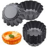 12 Packs Egg Tart Mold, Mini Cupcake Moulds Muffin Bread Cake Mould Non-Stick Tart Baking Equipment Tool for Kitchen