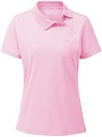 MoFiz Pink Golf Shirts for Women Quick Dry Womens Golf Polos Dry Fit Tennis Running T-Shirts Pink XX-Large