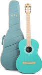 Cordoba Protégé C1 Matiz Classical Guitar in Aqua with Color-Matching Recycled Nylon Gig Bag