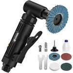 EYPINS Compressed Air Angle Die Grinder 1/4" 90 Degree Mini Sander Grinder Polisher Tool for Contour Grinding,Polishing, Milling (Black)