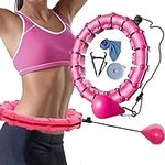 Smart Hula Hoop for Adults, Weighted Hoola Hoops 27 Knots Detachable Ring Adjustable Size, Hula Hoops with Auto-Spinning Ball 360 Degrees Spinning No Fall for Kids, Adults Exercise and Fitness