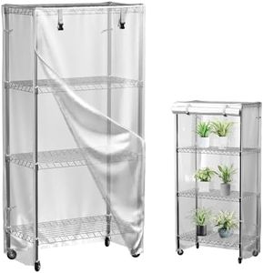 IndigoTempest9 Frosted Wire Rack Shelf Cover – Semi-Transparent, Dustproof & Waterproof Organizer Cover for Garage, Pantry, or Storage, 36 x 14 x 54 inches, Cover Only