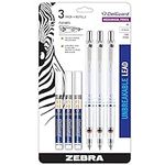 Zebra Pen DelGuard Mechanical Pencil, Fine Point, 0.5mm, White Barrel, Lead Refills, Refillable, 3-Pack (58613)