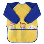 KUUQA Waterproof Play Apron Art Smock with 3 Roomy Pockets - Painting, Baking, Feeding Smock - Age 5+ years (Paints and Brushes not included)