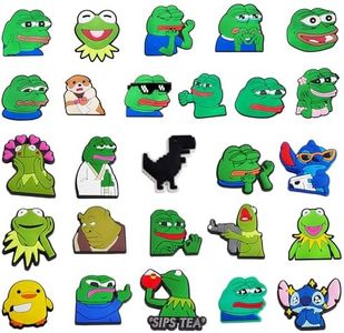 26 pcs Unique Funny Meme Shoe Charms - Pepe Kermit Frog Charms Accessories Decoration，Women Men Boys Girls Kids Party Favor Gifts