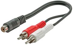 STEREN BL-265-441IV audio cable 0.15 m RCA Black - Audio Cables (RCA, RCA, 0.15 m, Black)