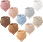 Konssy Muslin Baby Bibs 10 Pack Bab