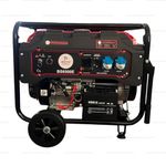 BOLTZ CORPORATION BS6500E Petrol Generator, 5.5KW Max Power, 15HP Engine, 25L Fuel Tank, Electric Self-Start, 230V, Portable with Wheels, 100% Copper Winding, Black and Red