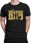 buzz shirts Gift for Fathers - The Walking Dad - Mens Organic Cotton T-Shirt TV Show Black