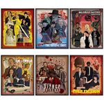 Pulp Fiction Posters - 11x14 Inches Unframed Set of 6 Aesthetic 90's Retro Quentin Tarantino Movie Posters - Kill Bill Poster - Vintage Movie Posters