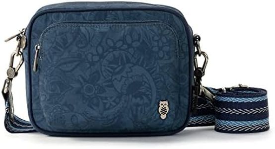 Sakroots Westwood Crossbody in Repreve Ecotwill, Indigo Spirit Desert, One Size