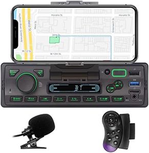 LXKLSZ Car Stereo with Bluetooth Single Din with APP Control MP3 Player Support Hands-Free Calls/USB/FM/AM/TF/AUX-in/EQ Set, Car Radio Receivers with Phone Holder External MIC SWC Remote