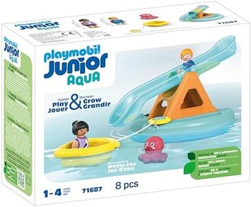 PLAYMOBIL Junior Aqua 71687 Isla de Baño con Tobogán, ncluye Muelle y escondite para Animales, Juguete sostenible Hecho de plásticos a Base de Plantas, Juguetes para niños y niñas a Partir de 1 año
