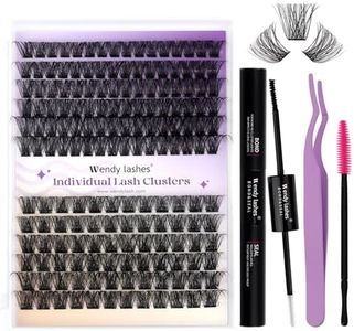 Lash Clusters Kit for Using at Home: 280 PCS, Ultra-light, DIY, Natural, Fluffy, Wispy, Waterproof, Anime, Manga, Cat Eye, C Curl, 0.07mm, 12-16mm Mixed, C3+C9, Wendy, RT240729