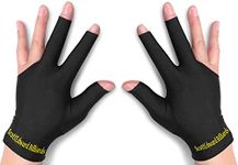 Scott Edward 10pcs per Pack, 3 Fingers Billiard Gloves Pool Cue Gloves Spandex Lycra for Left Hand and Right Hand Men/Women,4 Colors (Black 5*Left and 5*Right Gloves)