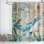 Ticuenicoa Nautical Whale Shower Cu