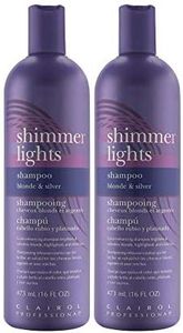 Clairol Professional Shimmer Lights Shampoo Blonde & Silver 16 oz (Pack of 2)