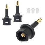 GELRHONR Digital Fiber Optic Toslink to 3.5mm Jack (Mini Toslink),Female to 3.5 mm Mini Male Optical Audio Connector Adapter（3pack）