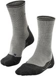 Falke Women TK2 Explore Wool Silk Crew Cut, Grey (Light Grey 3400), 6.5-7.5