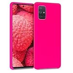 kwmobile Case Compatible with Samsung Galaxy A71 Case - TPU Silicone Phone Cover with Soft Finish - Neon Pink