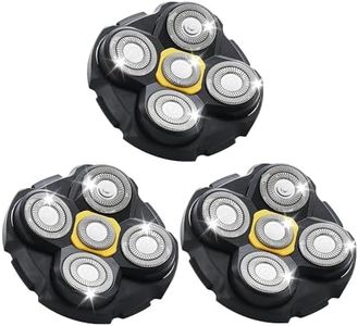 Shaver Replacement Heads Compatible with Microtouch Titanium Head Shaver, for Bald Men 3 Pack
