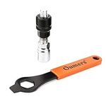 Oumers Bike Bicycle Crank Extractor Puller Remover Set with 16mm Spanner Wrench for Square Thread Taper Crank Arm and Crankset