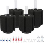 ALEGI 4pcs Large Aquarium Sponge Filter with Suction Cups, Check Valves for Breeding Fry Betta Shrimp Fish Tank (X-Large for 40-80 Gal 4 Pcs)