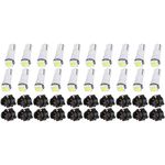 cciyu 20 Pack Xenon White Car T5 Wedge 17 37 70 5050 1SMD LED Instrument Panel Cluster Plug Lamp Dash Light Bulb Bulbs w/Twist Sockets