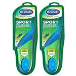 Dr. Scholl’S Sport Massaging Gel Advanced Insoles Men's 8-14, 2 Pairs//Absorb Shock & reduce muscle Fatigue In Feet, Knees and Lower Back