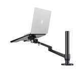 ThingyClub® Adjustable Aluminium Universal Single Laptop Notebook or Tablet Desk Mount Arm Stand Bracket with Tilt and Swivel