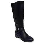 Nautica Women's Tall Shaft Riding Boots: Stylish Knee-High Dress Shoes for Fall & Winter, Black-ginita, 7.5