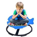 Sensory Spinning Carousel Chair for Kids 3-12 Years - Wobble Chair for Balance, Physical Therapy & Sensory Seating - Ideal Autism Toy Chair - Children's Desk Chair (Size : Sensory spinning chair Navy