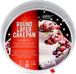 Crown 12 inch Cake Pan, 3" Deep, Heavy Duty, Even-Heating, Food Grade Aluminum, Made in Canada