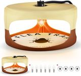 2Pcs Flea Traps for Inside Your Home Flea Bombs for Home Flea Trap Indoor with 4 Sticky Disc&6 LED Bulbs&2 Electric Wires Pet&Kid Safe,Odorless Flea Catcher Sticky Bed Bug Trap for Home (Yellow)