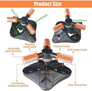 Automatic 360° Rotating Garden Sprinkler with Quick Connectors