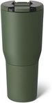 BrüMate Nav 35oz 100% Leak Proof Insulated Travel Tumbler with Magnetic BevLock™ Lid - Double Wall Cup-Holder Friendly Stainless Steel Mug (OD Green)
