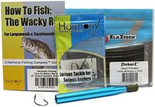 Wacky Rig Kit - Z-Man ZinkerZ 6pk + Wacky Weedless Hooks 10pk + Wacky Tool w/ 10 Wacky Rings + How to Fish The Wacky Worm Guide (Green Pumpkin)
