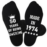 Jeasona 50th Birthday Gifts Men 1974 Socks 1974 Birthday Gifts for Men 50th Birthday Gifts Men Funny 50th Birthday Gifts Dad from Daughter 50th Birthday Gifts for Him 1974