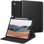 Fintie Folio Case for iPad Air 13-inch (M2) 2024, Magnetic Multi-Angle Smart Stand Cover with Built-in Pencil Holder & Pocket, Auto Sleep/Wake, Black