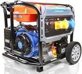 P1 Hyundai Powered 7.9kW / 9.8kVA Petrol Site Generator, Recoil & Electric Start with 2 Year Warranty